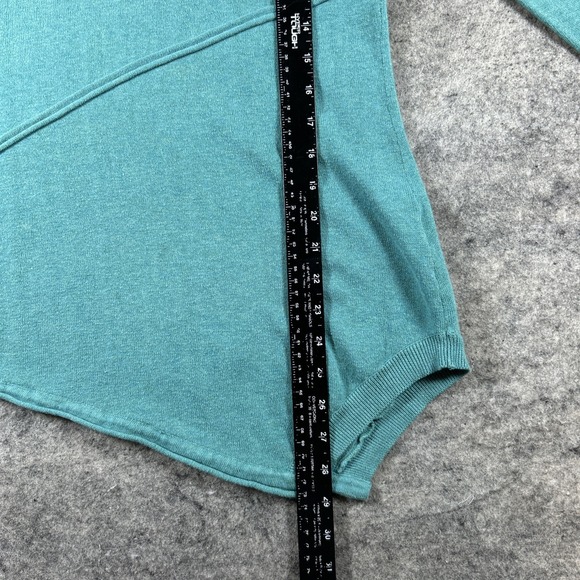 prAna Long Sleeve Base Layer Shirt Women's Small Teal Asymmetrical Causal Boho - Picture 3 of 8